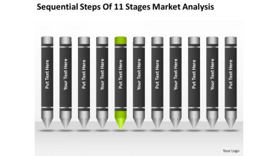 Steps Of 11 Stages Market Analysis Format Business Plan PowerPoint Templates