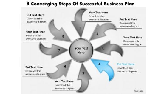 Steps Of Successful Business PowerPoint Theme Plan Cycle Spoke Process Slides