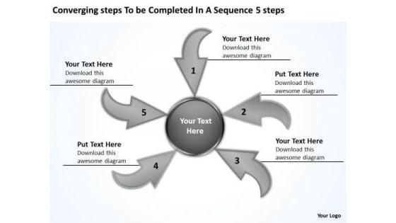 Steps To Be Completed In A Sequence 5 Circular Flow Network PowerPoint Slides