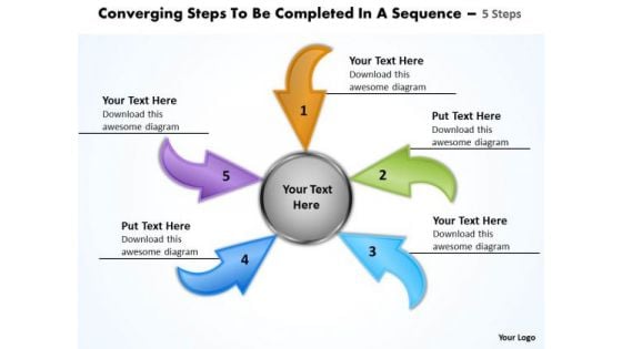 Steps To Be Completed In A Sequence 5 Relative Cycle Arrow Network PowerPoint Slides