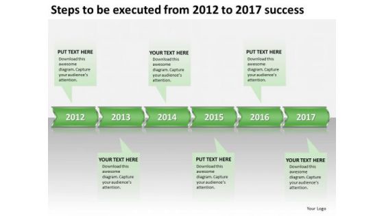 Steps To Be Executed From 2012 To 2017 Success PowerPoint Templates Ppt Slides Graphics