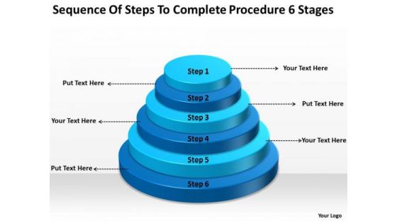Steps To Complete Procedure 6 Stages Business Continuity Plans PowerPoint Templates