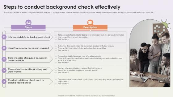 Steps To Conduct Background Check Workforce Procurement And Aptitude Evaluation Ppt Presentation Steps To Conduct Background Check Workforce Procurement And Aptitude Evaluation Ppt Presentation