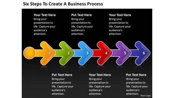 Steps To Create Business PowerPoint Presentation Process Flowchart Slides