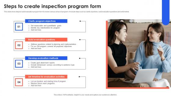 Steps To Create Inspection Program Form Clipart Pdf