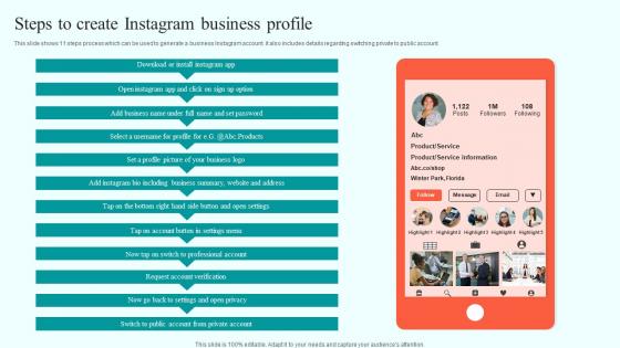 Steps To Create Instagram Business Profile Online Advertising Solutions Inspiration Pdf