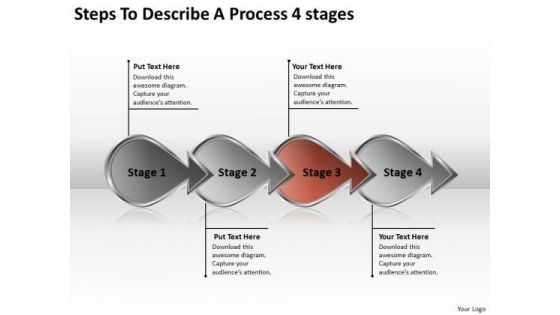 Steps To Describe A Process 4 Stage Bank Business Plan PowerPoint Templates