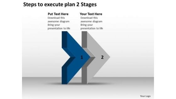 Steps To Execute Plan 2 Stages Embroidery Business PowerPoint Templates