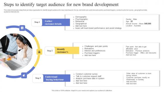 Steps To Identify Target Audience For New Brand Maximizing Revenue Using Graphics Pdf