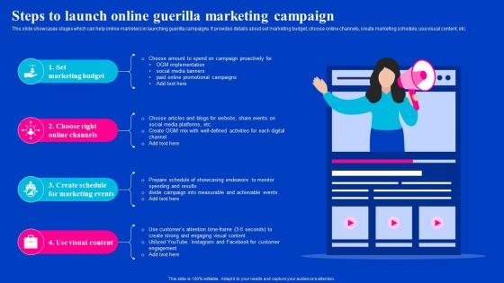 Steps To Launch Online Guerilla Marketing Campaign Viral Video Outreach Plan Microsoft Pdf