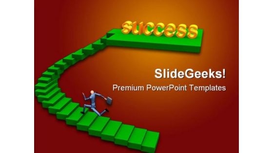 Steps To Success Business PowerPoint Themes And PowerPoint Slides 0811