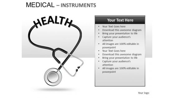 Stethoscope Medical Instrument PowerPoint Slides And Ppt Diagram Templates