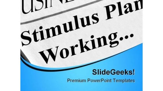 Stimulus Plan Working Business PowerPoint Background And Template 1210