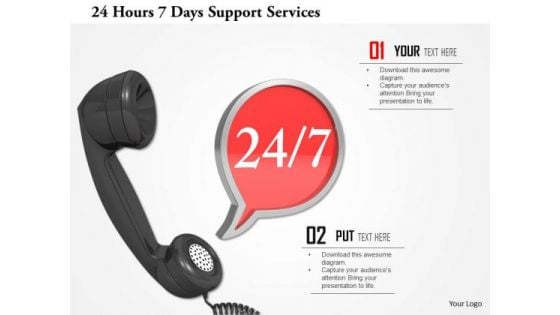 Stock Photo 24 Hours 7 Days Support Services PowerPoint Slide Stock Photo 24 Hours 7 Days Support Services PowerPoint Slide