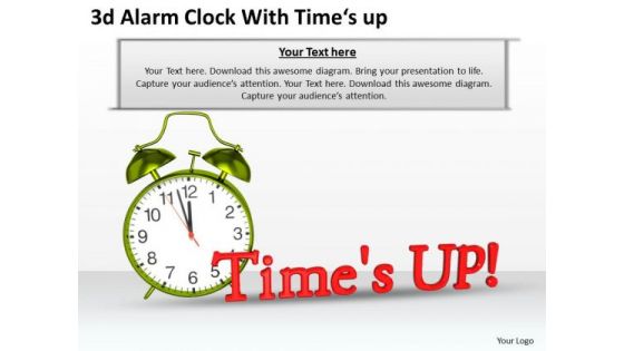 Stock Photo 3d Alarm Clock With Time Up Text PowerPoint Slide Stock Photo 3d Alarm Clock With Time Up Text PowerPoint Slide