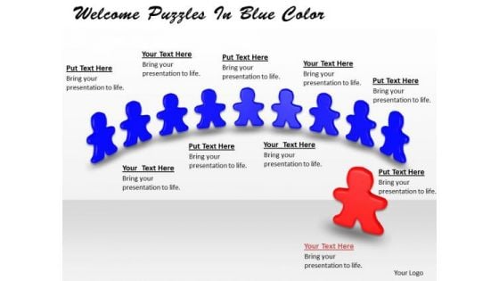 Stock Photo 3d Blue Team With Red Leader PowerPoint Slide Stock Photo 3d Blue Team With Red Leader PowerPoint Slide