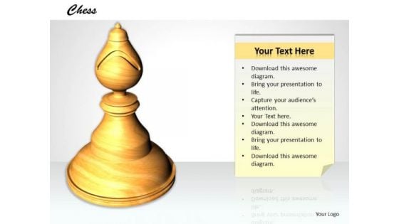 Stock Photo 3d Chess Camel Pawn Game PowerPoint Slide