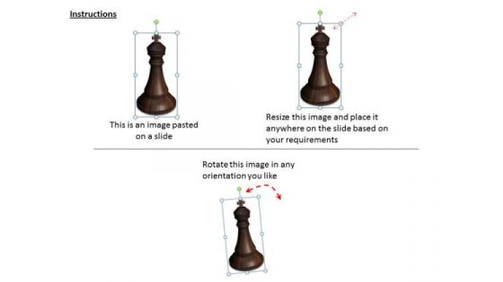 Stock Photo 3d Chess King Black Graphic PowerPoint Template