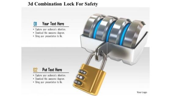 Stock Photo 3d Combination Lock For Safety Image Graphics For PowerPoint Slide
