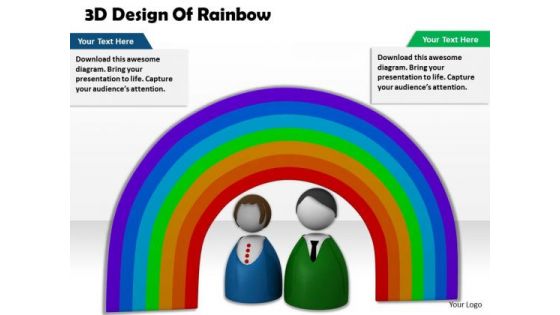 Stock Photo 3d Design Of Rainbow PowerPoint Template