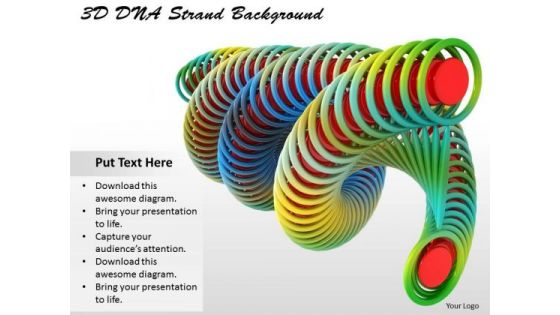 Stock Photo 3d Dna Strand Background Ppt Template