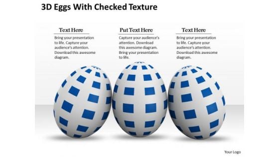 Stock Photo 3d Eggs With Cheeked Texture PowerPoint Slide