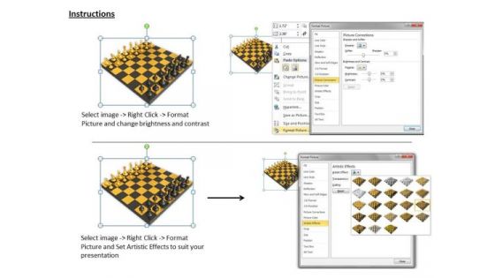 Stock Photo 3d Graphic Of Chess PowerPoint Template