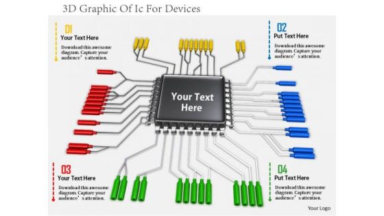 Stock Photo 3d Graphic Of Ic For Devices PowerPoint Slide