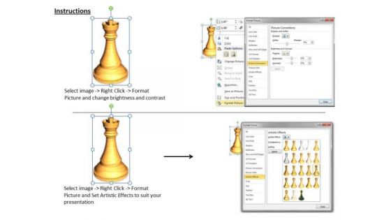 Stock Photo 3d Hite Chess Pawn For Game PowerPoint Slide