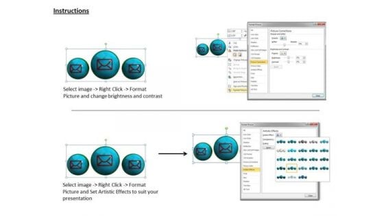 Stock Photo 3d Icon Of Sms For Technology PowerPoint Slide