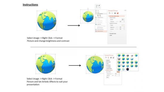 Stock Photo 3d Illustration Of Globe Earth PowerPoint Slide