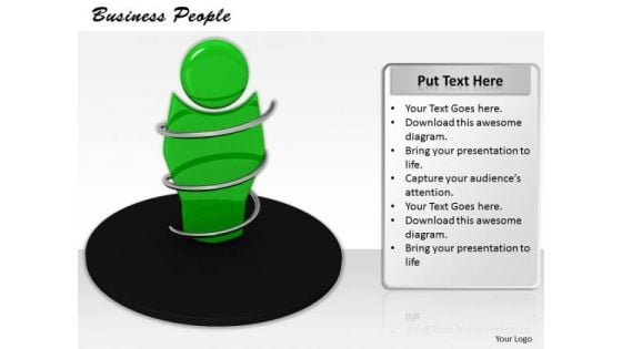 Stock Photo 3d Illustration Of Green Human Character PowerPoint Slide