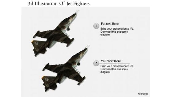 Stock Photo 3d Illustration Of Jet Fighters PowerPoint Slide