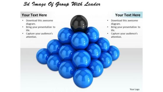 Stock Photo 3d Image Of Group With Leader PowerPoint Template