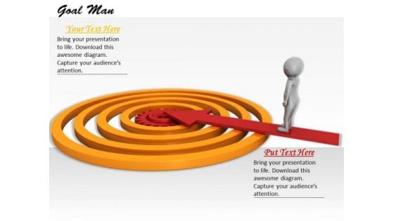 Stock Photo 3d Man Standing On Target Arrow PowerPoint Slide Stock Photo 3d Man Standing On Target Arrow PowerPoint Slide