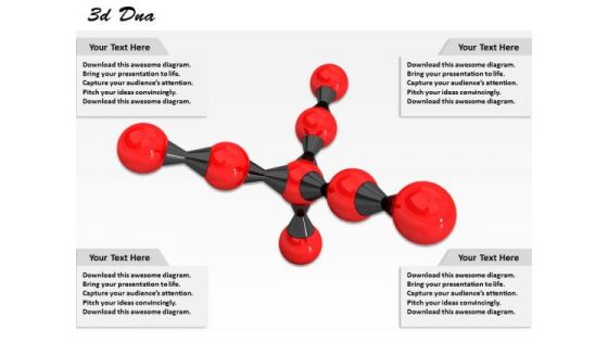 Stock Photo 3d Molecular Design With Red Molecules PowerPoint Slide