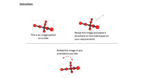 Stock Photo 3d Molecular Design With Red Molecules PowerPoint Slide