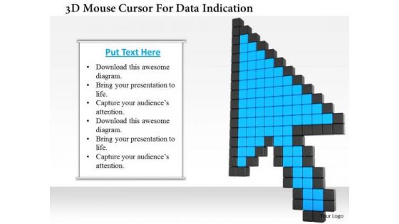 Stock Photo 3d Mouse Cursor For Data Indication Image Graphics For PowerPoint