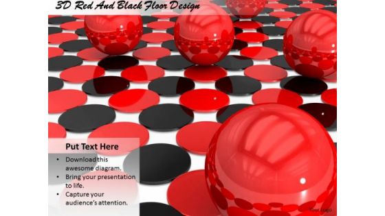 Stock Photo 3d Red And Black Floor Design Ppt Template
