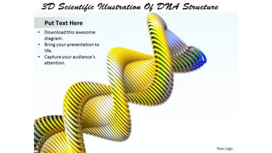 Stock Photo 3d Scientific Illustration Of Dna Structure Ppt Template