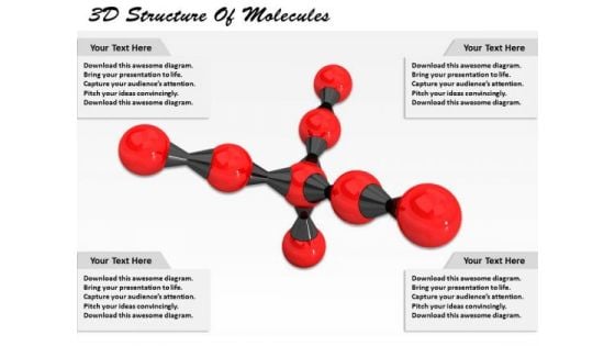 Stock Photo 3d Structure Of Molecules Ppt Template