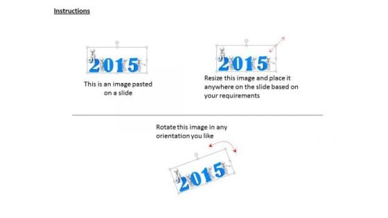 Stock Photo 3d Team With New Year 2015 Numbers PowerPoint Slide