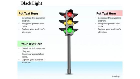 Stock Photo 3d Traffic Light PowerPoint Slide