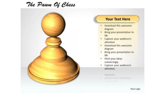 Stock Photo 3d White Chess Camel PowerPoint Slide