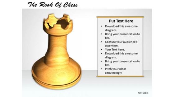 Stock Photo 3d White Chess Elephant PowerPoint Slide