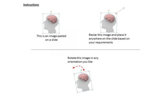 Stock Photo 3d White Human Face With Brain PowerPoint Slide