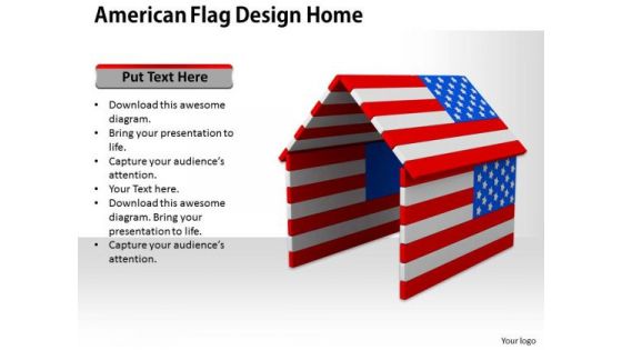 Stock Photo American Flag Design Home PowerPoint Template Stock Photo American Flag Design Home PowerPoint Template