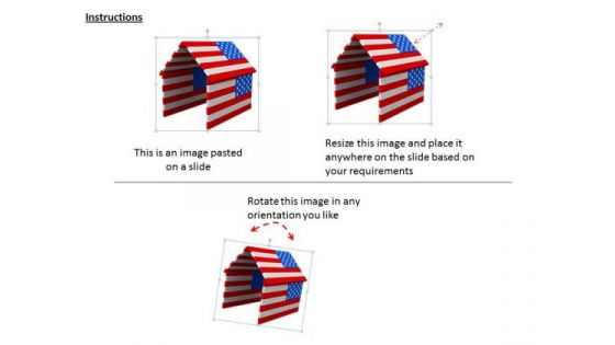 Stock Photo American Flag Design Home PowerPoint Template