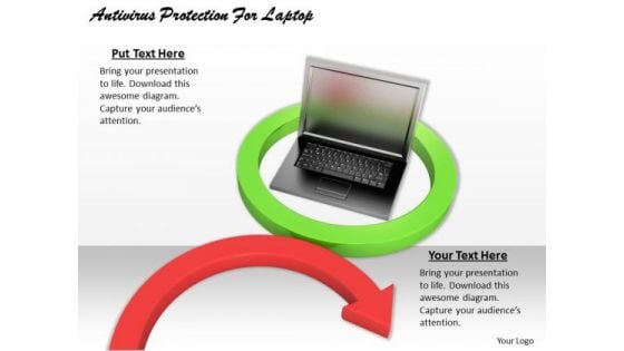 Stock Photo Antivirus Protection For Laptop Ppt Template