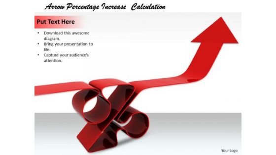 Stock Photo Arrow Percentage Increase Calculation Ppt Template